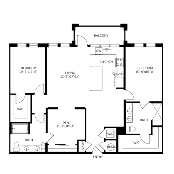 Studio, 1 & 2 Bedroom Apartments in Odenton, MD The Shirley